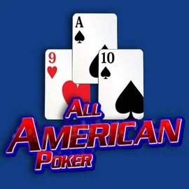 All American Poker slot visual from RTG (Reel Time Gaming) available on skyhillsonlinecasino.com