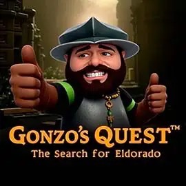 Logo of Gonzo's Quest from NetEnt at SkyHills Casino