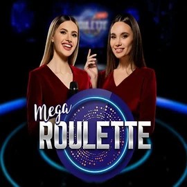 Mega Roulette slot logo by Pragmatic Play at SkyHills Casino
